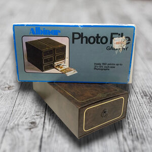 Vintage NEW Albinar Photo File Print Holder Slide Drawer 3 x 5 Photo Storage NOS